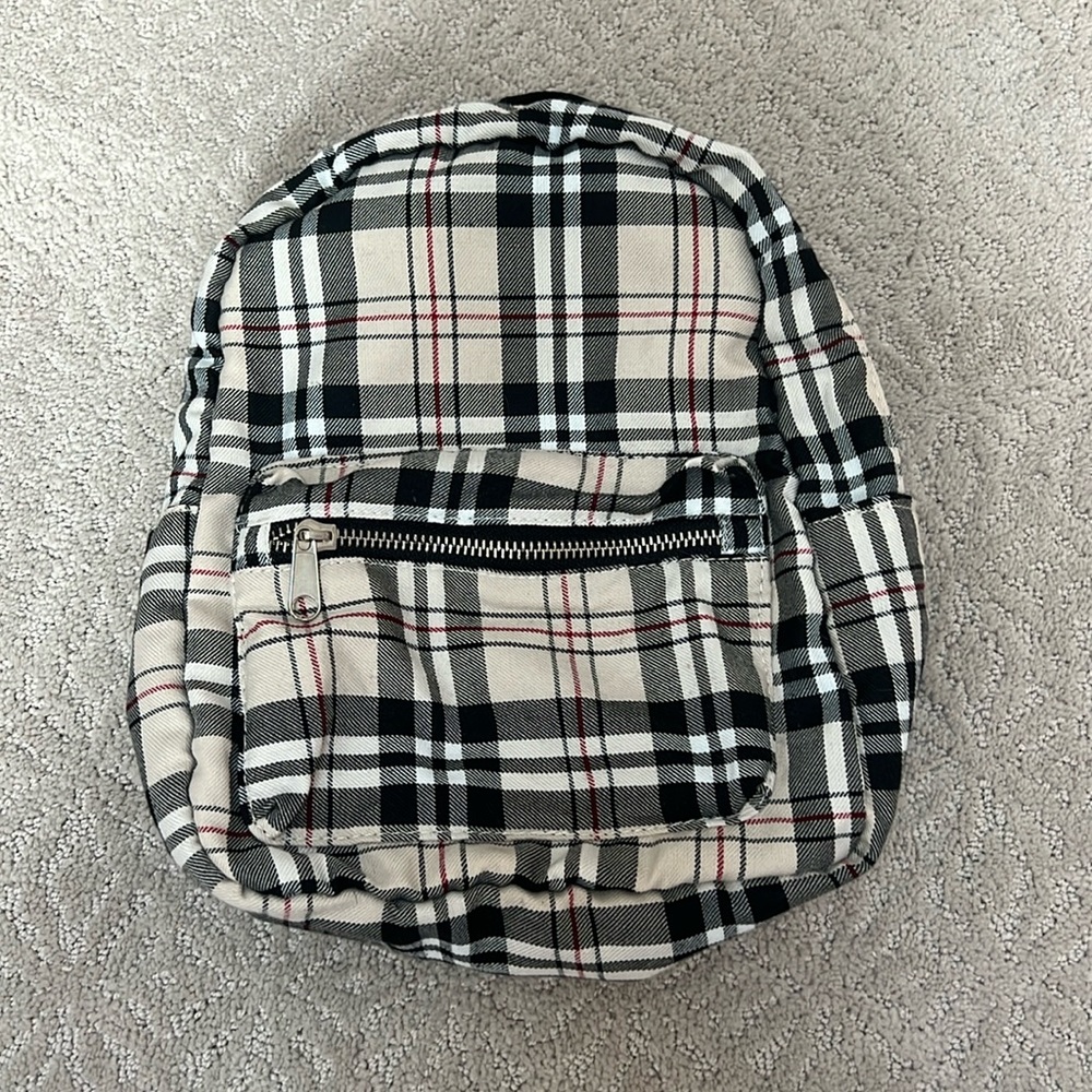 Plaid Mini Backpack
